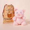 Plush Toy Figurine Pocket Pet Cat Dog Elephant Fox Frog Stuffed Animal Doll Desk Decor for Kids