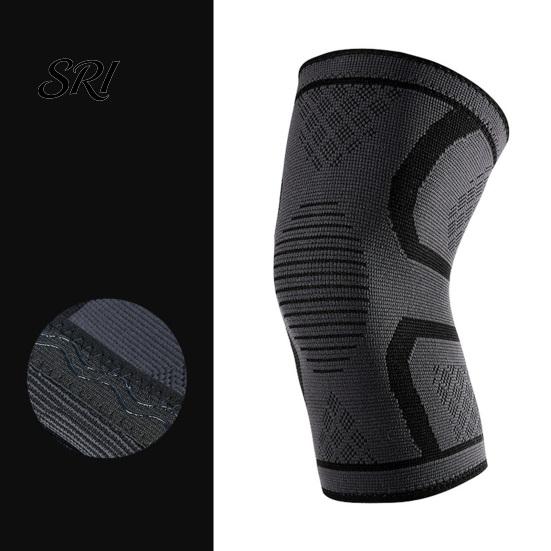 Silicone Grip Knee Sleeve Knitted Sports Brace Lightweight Breathable Compression Non-slip Women Men Elastic Outdoor Fitness Basketball Running