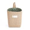 1pcs Home Decor Stripe Hanging Pocket Small Sack Sundries Organizer Cosmetic Organiser Cotton Linen Storage Bag Storage Baskets