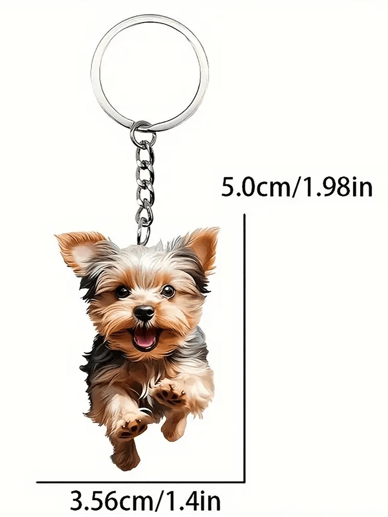 

1 cute acrylic jumping dog keychain suitable for bags and backpacks,perfect gift for ladies and girls, personalized dog keychain