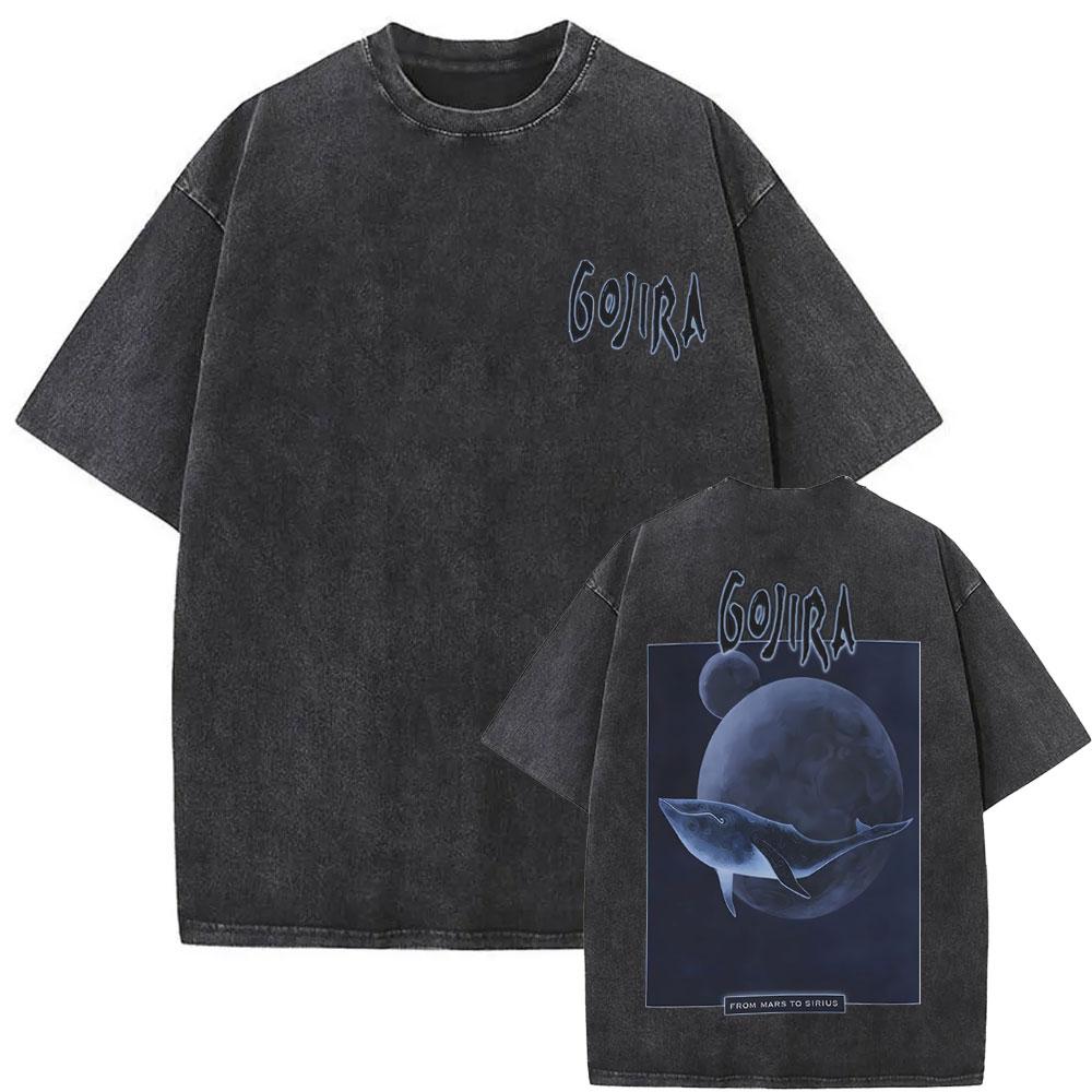 Washed Vintage Metal Band Gojira Magma Music Album Graphic T-shirt Men Women Clothing Gothic Rock Oversized Tshirt Short Sleeve