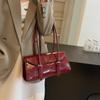 Messenger Bag PU Underarm Bag Square Retro Handbag Versatile Retro PU Shoulder Bag  Lady Gift