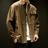 Men's Trendy Long Sleeve Shirt Jacket - Loose Fit, Plus Size, Japanese Style Workwear for Spring and Autumn