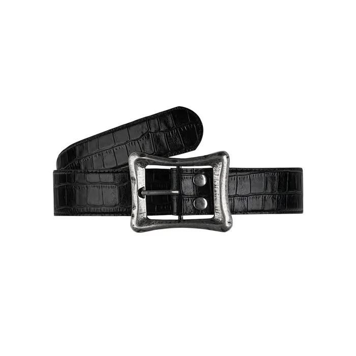 CORE BELT - CROC EMBOSSED (GLOSSY BLACK)