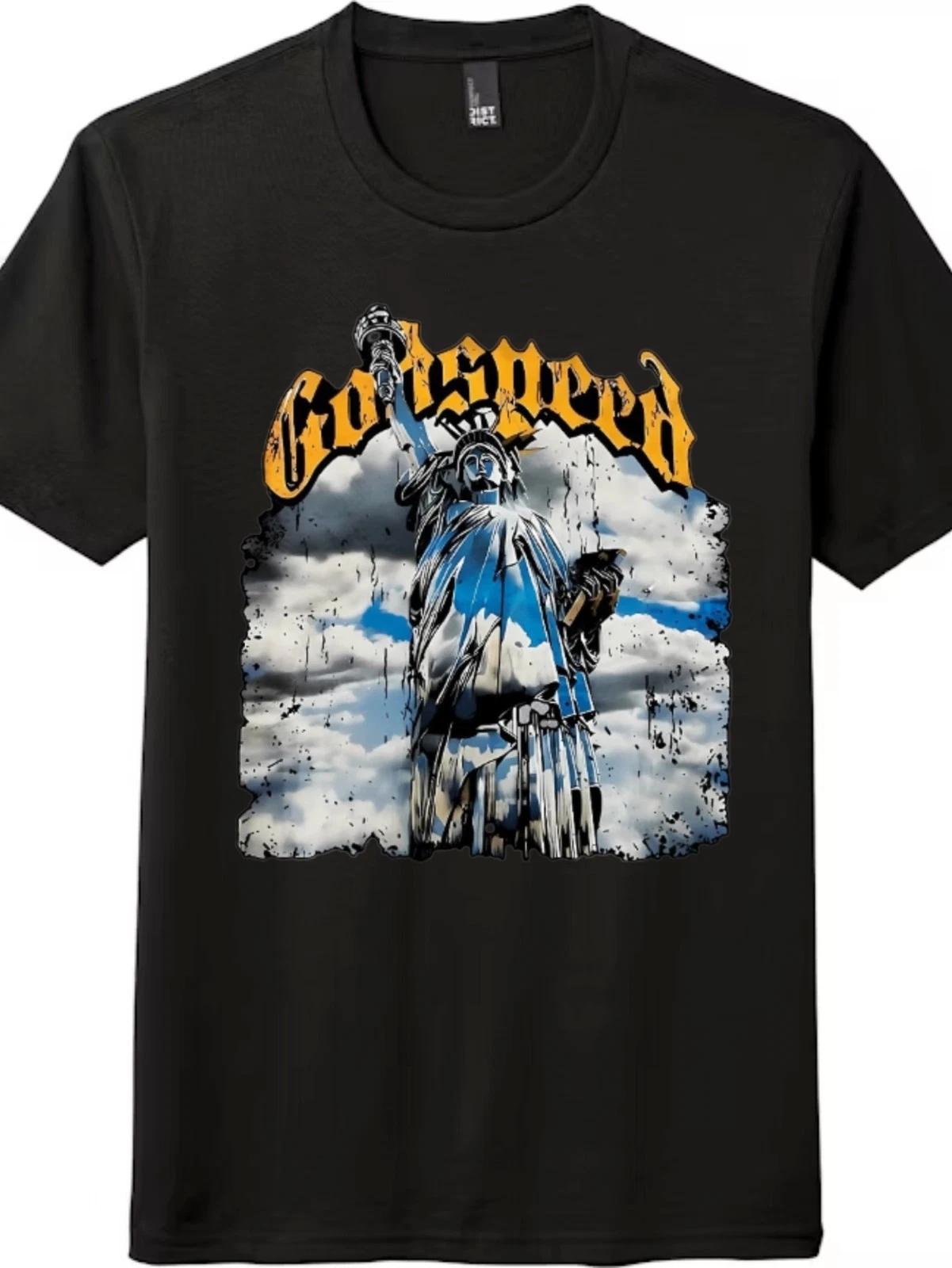 Godspeed Statue of Liberty Graphic T-Shirt, Streetwear Urban Tee S