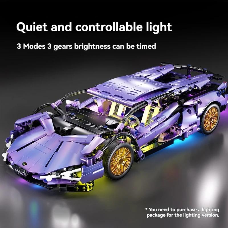 Non-Toxic Technical Super Racing Car Blocks Set Assembly Bricks Moc Style Desktop Collection Birthday Halloween Christmas Gifts Kids Adult