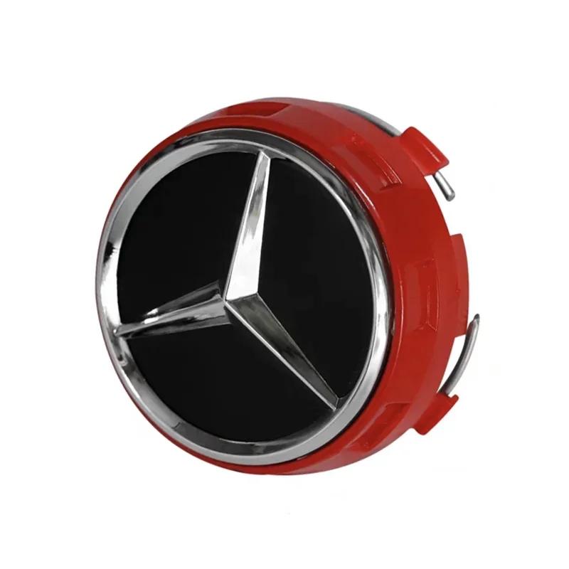 C200 E200 For Mercedes Benz 4PCS 75mm Car Wheel Center Hub Caps Cover For Mercedes Benz B/C/E/S Class A Class C200L GLC GLK CLA