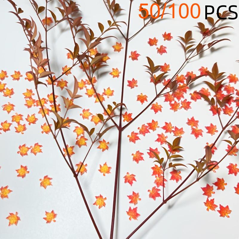 [ Resin Maple Leaves] Resin Two-Color Maple Leaves | DIY Materials, Handmade Nail Art, Jewelry Making, Autumn Accessories
