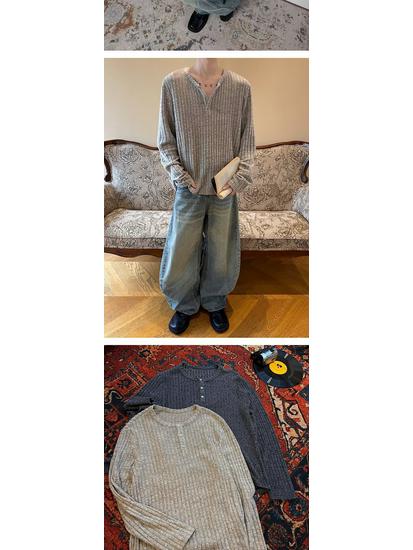 2025 Retro Vertical Stripe Long Sleeve Sweater - Unisex Autumn Trend