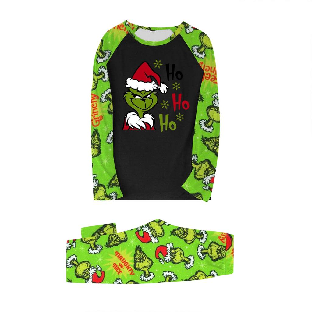 Christmas Prints Family Matching Long Sleeve Tops+Pants Set Family Matching Sets