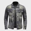 Herren 2023 Marvel Venom Slim Ripped Denim Motorradjacke - Retro Europäischer & Amerikanischer Stil