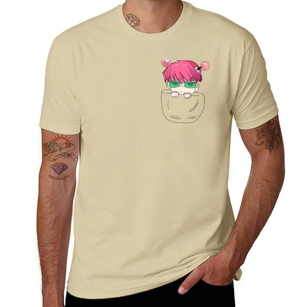 pocket saiki kusuo TShirt tees oversized plus size tops sweat shirts men