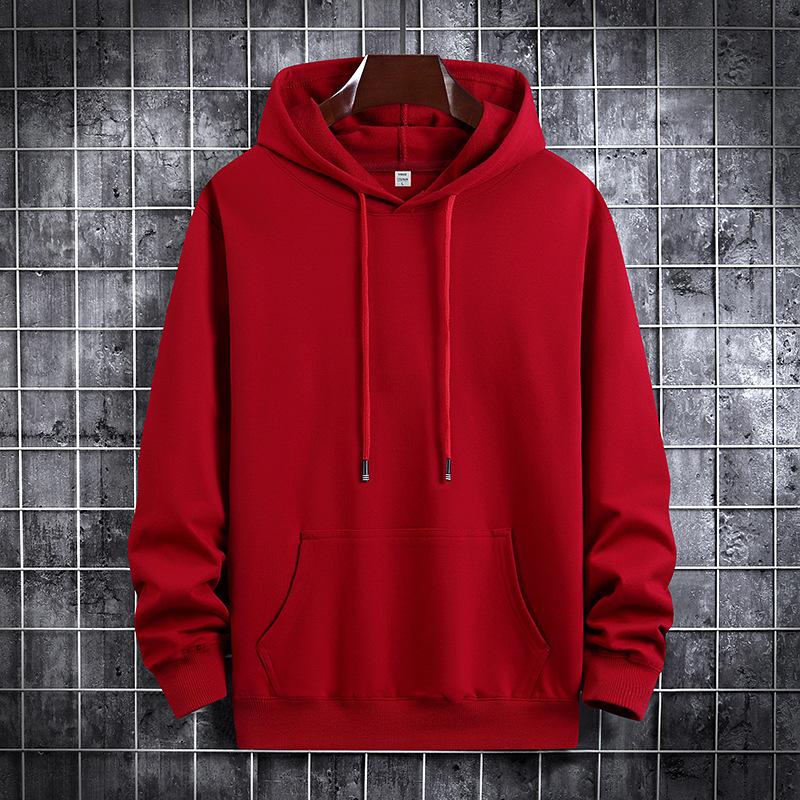 QICED Autumn Thin Hooded Printed Sweatshirt Trendy Fashion Men's Casual Comfortable Pullover Top