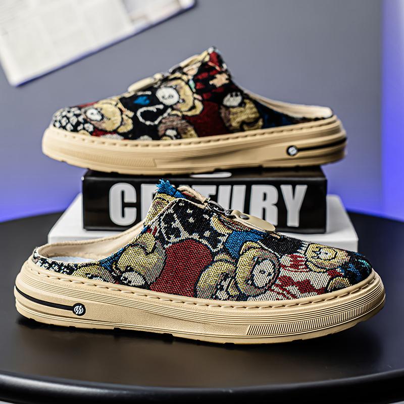 Fashion CYYTL Mens Summer Slippers Casual Outdoor Shoes Breathable Sneakers Walking Hiking Luxury Designer Fashion Loafers House Slides