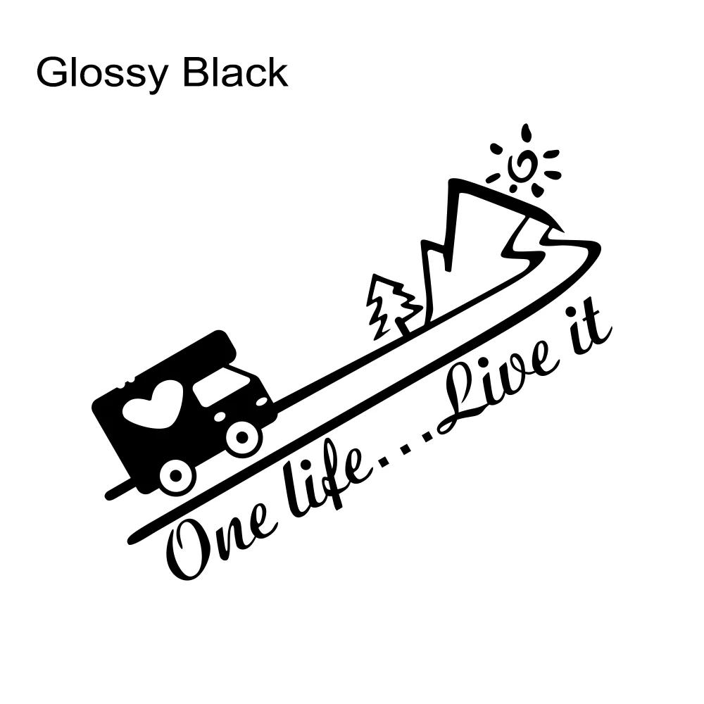 One Life Live It Car Sticker Van Camper Decor Decal Vinyl Vanlife Decoration For Truck Camper RV Caravan Body Auto Accessories 50x21cm