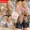 Lolita Japanese Bow Stockings Female Cute Loli Pink Lace White Lace Knee Stockings
