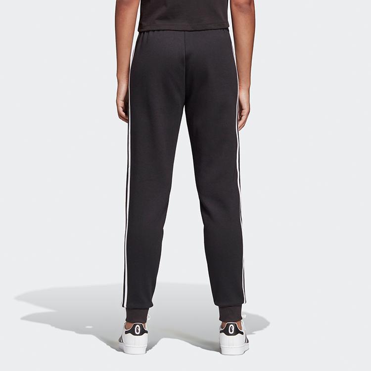 Adidas Originals Cuff Pant Retro Color Block Athletic Training Spliced Knit Pants Women Pants Black DY0876