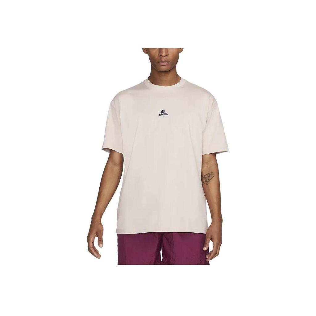 Nike ACG Logo Print Crew Neck T-Shirt Men Tops Flesh DQ1815-601
