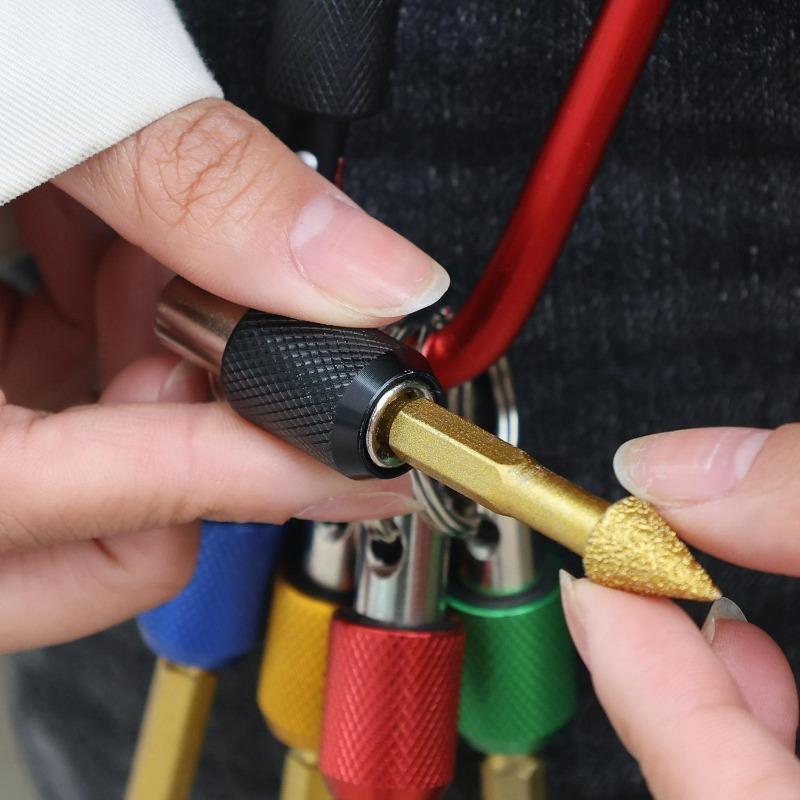 5/1Pcs Hexagonal Shank Key Chain Adapter Quick Change Extension Rod Outdoor Woodworking Drill Chucks Hand Hardware Tool Supplies