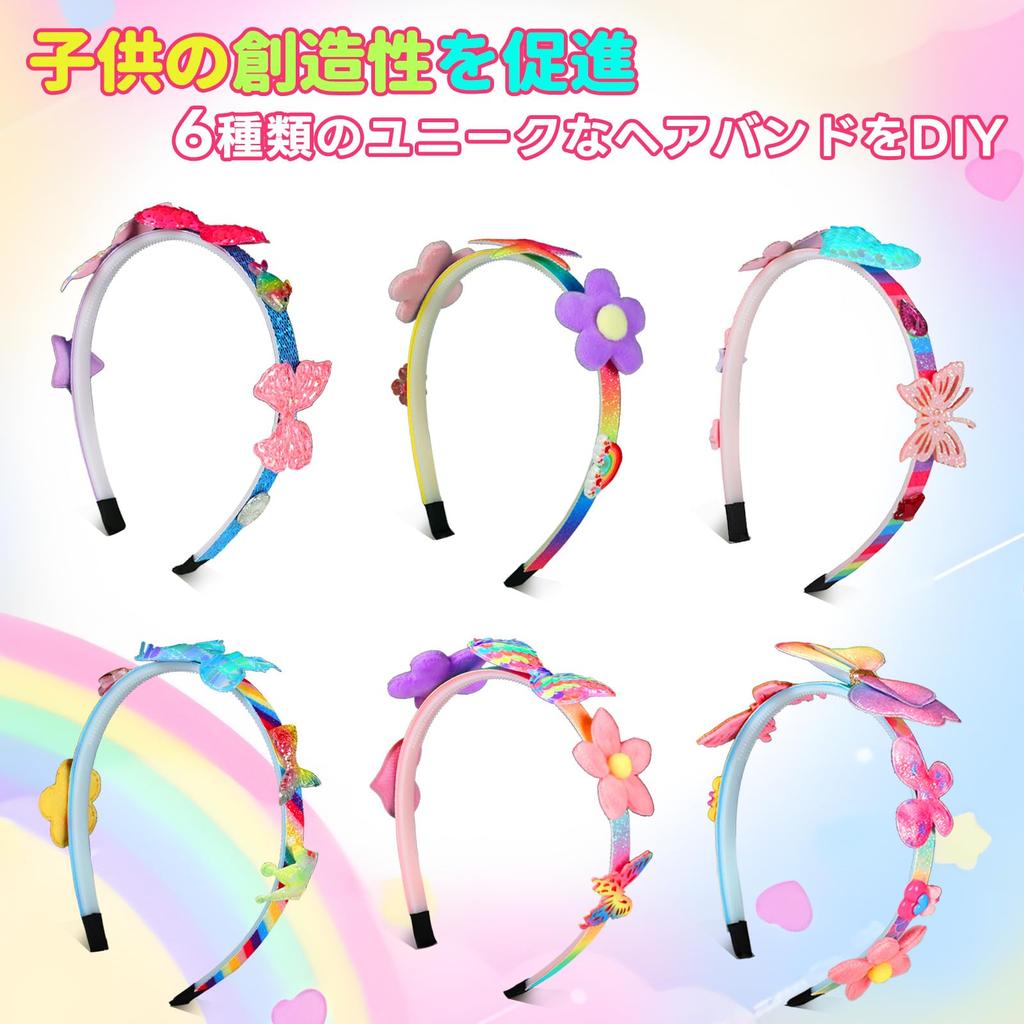 Bobblyfun Hračky pro dívky Dárky k narozeninám Pořadí Populární 6 Sada čelenek DIY Dívčí dárky Hračky Věk 4, 5, 6 Ručně vyráběná sada Výroba hraček Dětské DIY materiály