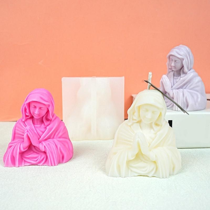 Praying Virgins Marys Candle Mould Silicone Mould For Craft And Home Decoration