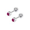 2X 6/8/10/12/14mm Steel Bar Ear Cartilage 3mm Crystal Ball Ear Tragus Helix Barbell Ring Stud Body Piercing