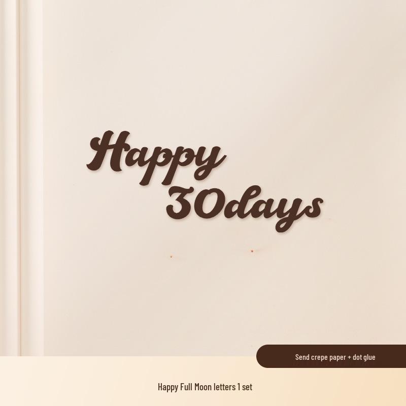 30-Day Baby Celebration Photo Props & Background Wall Set