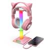 Non-Slip RGB Headphone Stand Display Gaming Headset Bracket Detachable Hanger For PUBG Gamer Space Saving Desktop Organizer