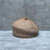 French Celebrity Pearl Mesh Wool Beret Female Autumn And Winter Face Small Elegant Retro Painter Top Hat Foreign Style