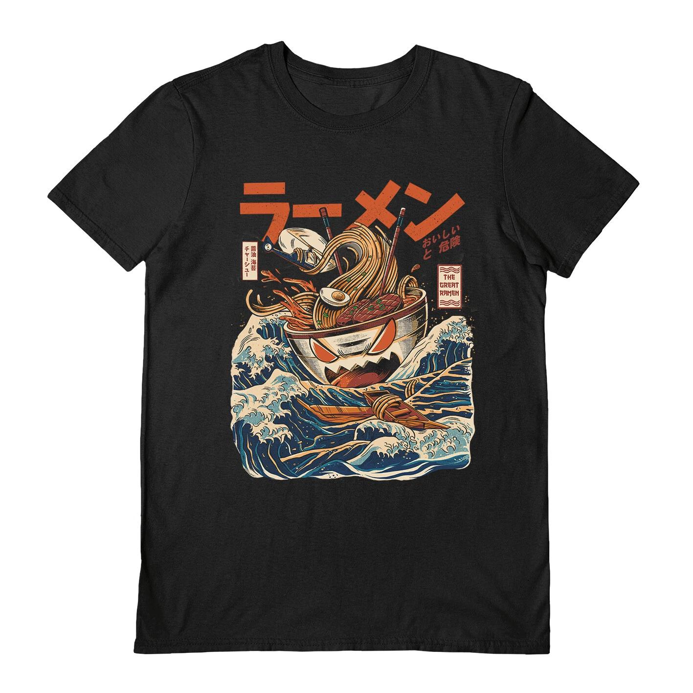 Ilustrata T-Shirt - Great Ramen - Official Black Short Sleeve Tee 4XL