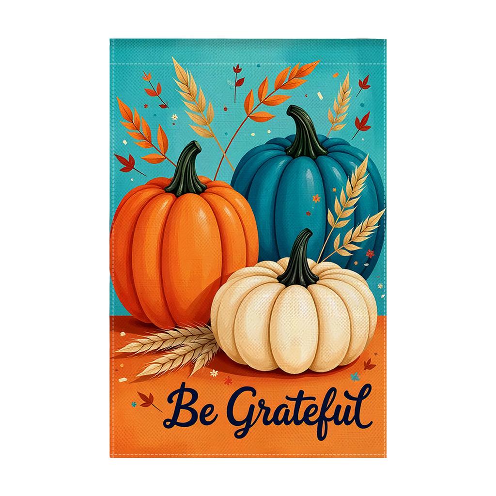 Durable Thanksgiving Fall Garden Flag Outdoor Yard Decoration Thanksgiving Banners for Autumn Party Home Decor