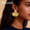 Atoztide Fashion Irregular Geometric Earring for Women Stainless Steel Gold Color Multiple Styles Earring Party Jewelry Gift