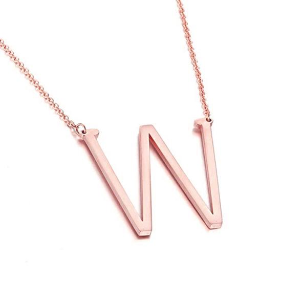 Women 26 English Letter Pendant Chain Necklace Choker Party Jewelry Gift