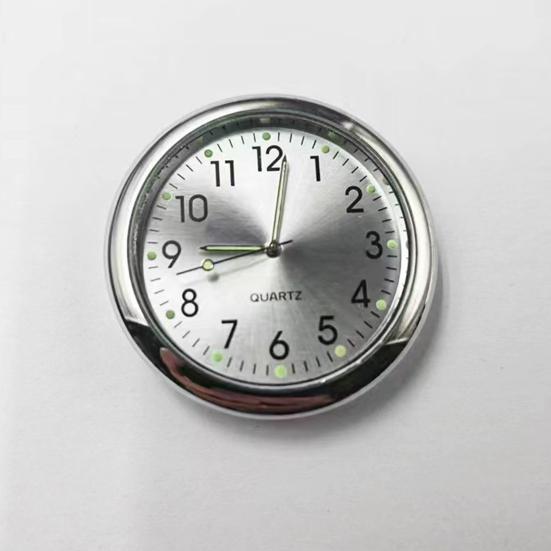 Zegar samochodowy 40mm Metalowy ze stopu Dekoracja deski rozdzielczej ze świecącą tarczą Zegarek motocyklowy