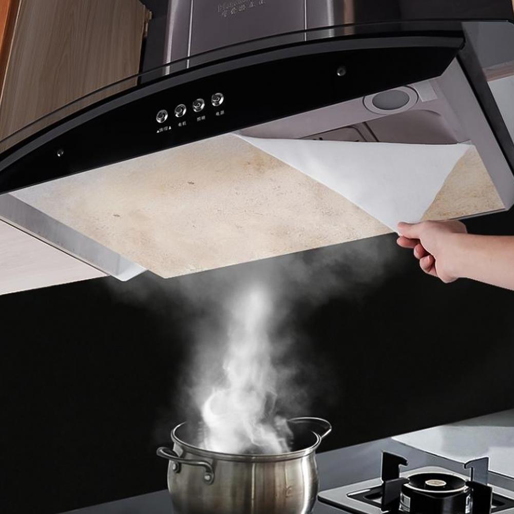 5/10M Disposable Hood Oil Filter Paper Non-woven Cooker Hood Extractor Fan Filter Kitchen Hood Grease Anti Oil Cotton