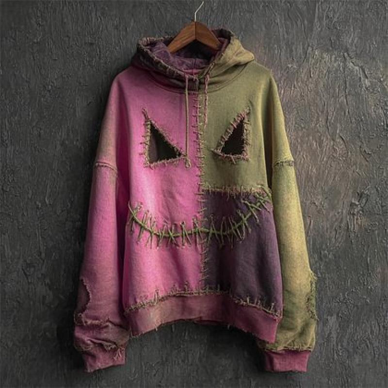 2025 European & American Cross-Border Halloween Loose Hooded Sweatshirt with 3D Print