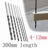 7PCS 300mm Wood Drill Bit Set 4-12mm Brad Point Round Shank For Hardwood Softwood Plastic Acrylic Drilling Tools
