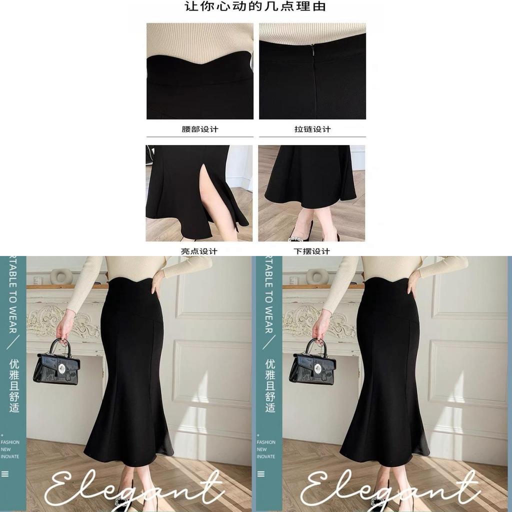 Womens Vintage High Waist Long A Line Skirt With Slit For Office And Casual Wear