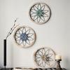 American Countryside Living Room Entrance Retro Wall Decoration Wall Hanging Circular Wooden Frame