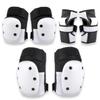 Ensemble d'Équipement de Sécurité Premium Épais pour le Skateboard Adultes Enfants Genouillères Coudières Protège-Poignets Combo 6 Pièces