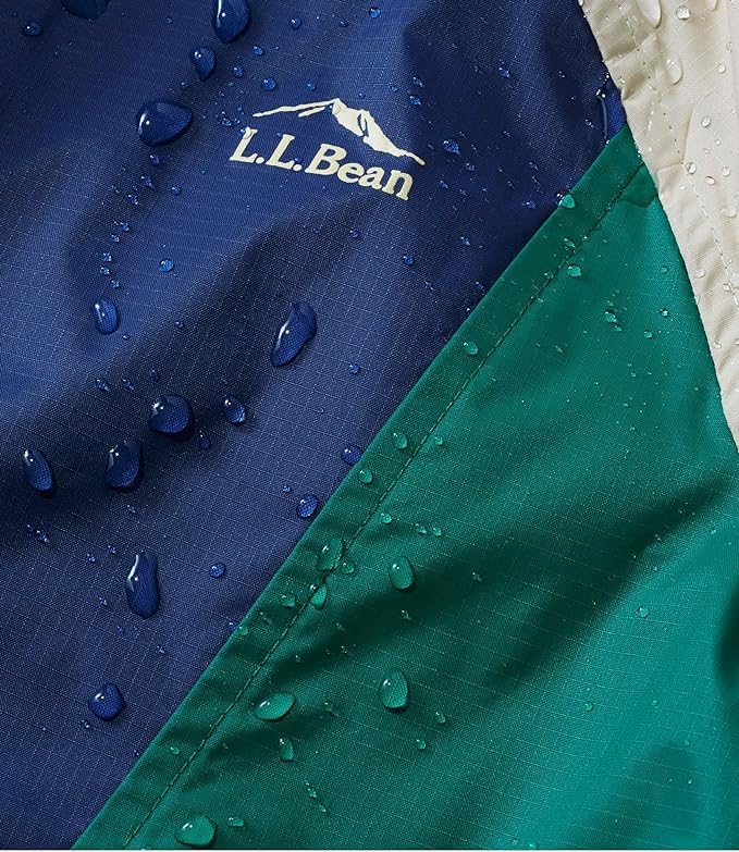 LL Bean Wind Rain Big Size Purple 1000137071 Kids' & Anorak, Kids, M, 10-12, Clover/Ruby Coral, Multicolor,