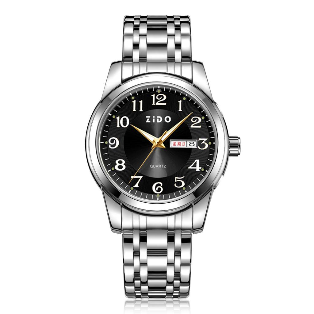 High-End Fashion Men'S Watch Light Luxury Versatile Automatic Quartz Luminous Old Man'S Watch Big Number