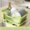 Drainable Dish Drying Rack with Cutlery Holder