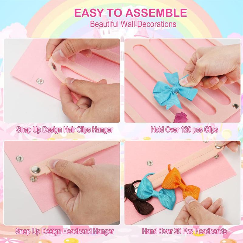 Hanging Baby Hair Accessories Storage Display Rack Large Capacity Hair Clips Organizer Hair Bows