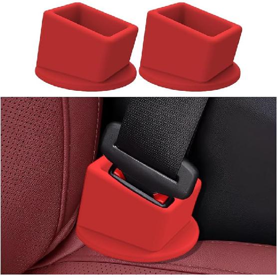 HZEL Car Seat Belt Buckle Holder, 2PCS Silicone Easy Access Vehicle Seatbelt Booster, Automotive Safetybelt Fixer Accessories To Make Buckling