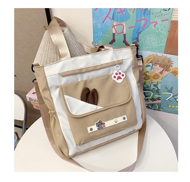 2025 New High-value Versatile College Students In Class Shoulder Bag Commuting Large-capacity Tote Bag Simple Messenger Bag