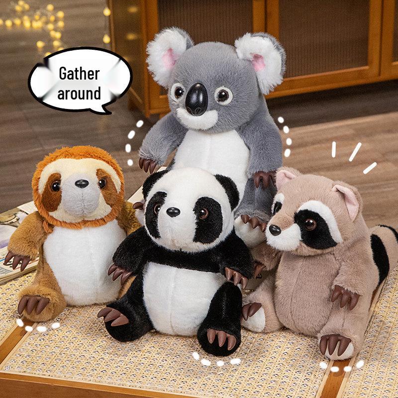 Plush Animal Toy: Panda, Koala, Sloth, Raccoon Mini Dolls