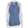 Dámské tílko Halter Denim Bez rukávů Ležérní Špagetová ramínka O Neck