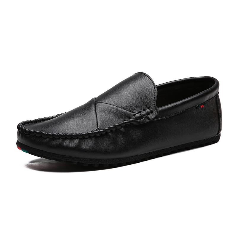 Men Shoes Casual Genuine Leather Mens Loafers Moccasins Designer Slip On Boat Shoes High Quality Chaussure Homme Plus Size 39-44