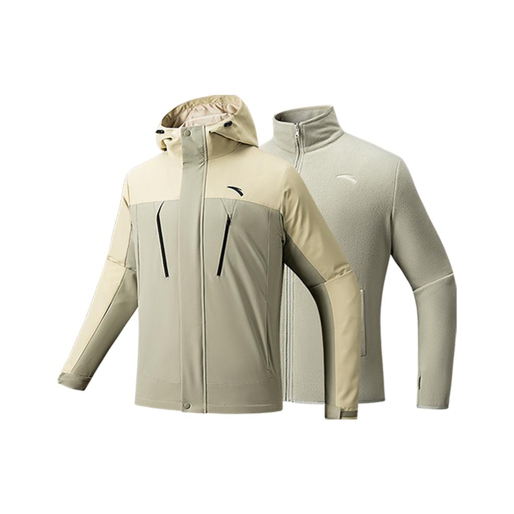 Anta Outdoor Series Simple Comfortable Casual Versatile Hooded Waterproof Windproof Jacket Men Jacket 952546610-6